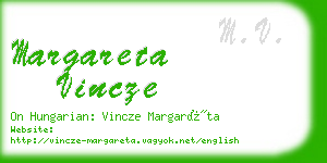 margareta vincze business card